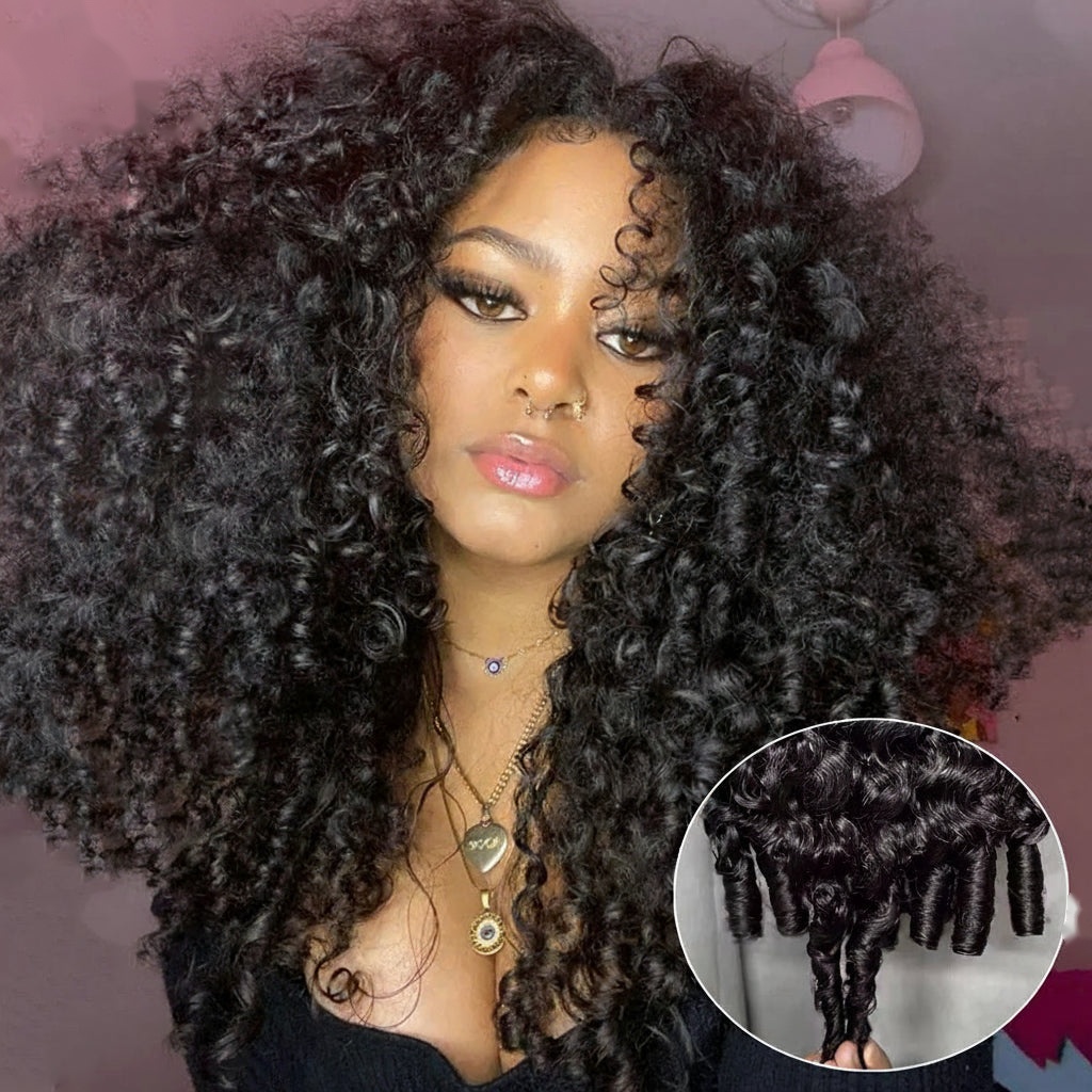 Burmese Curly Half Wig
